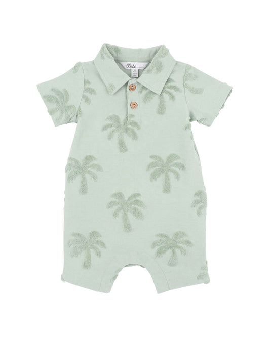 Ivan Tropical Trees Polo Romper