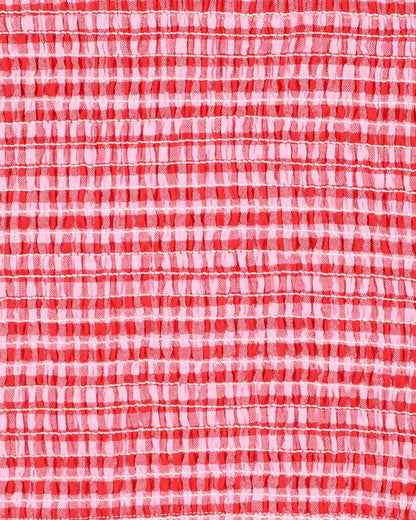 Sundae Gingham Shired Top