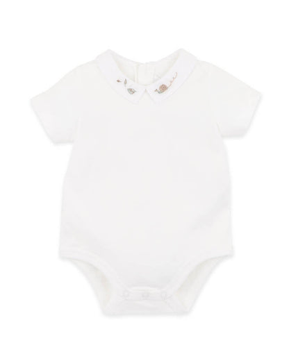 Roman Embroidered Collared Bodysuit
