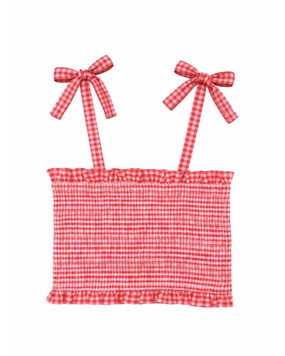 Sundae Gingham Shired Top