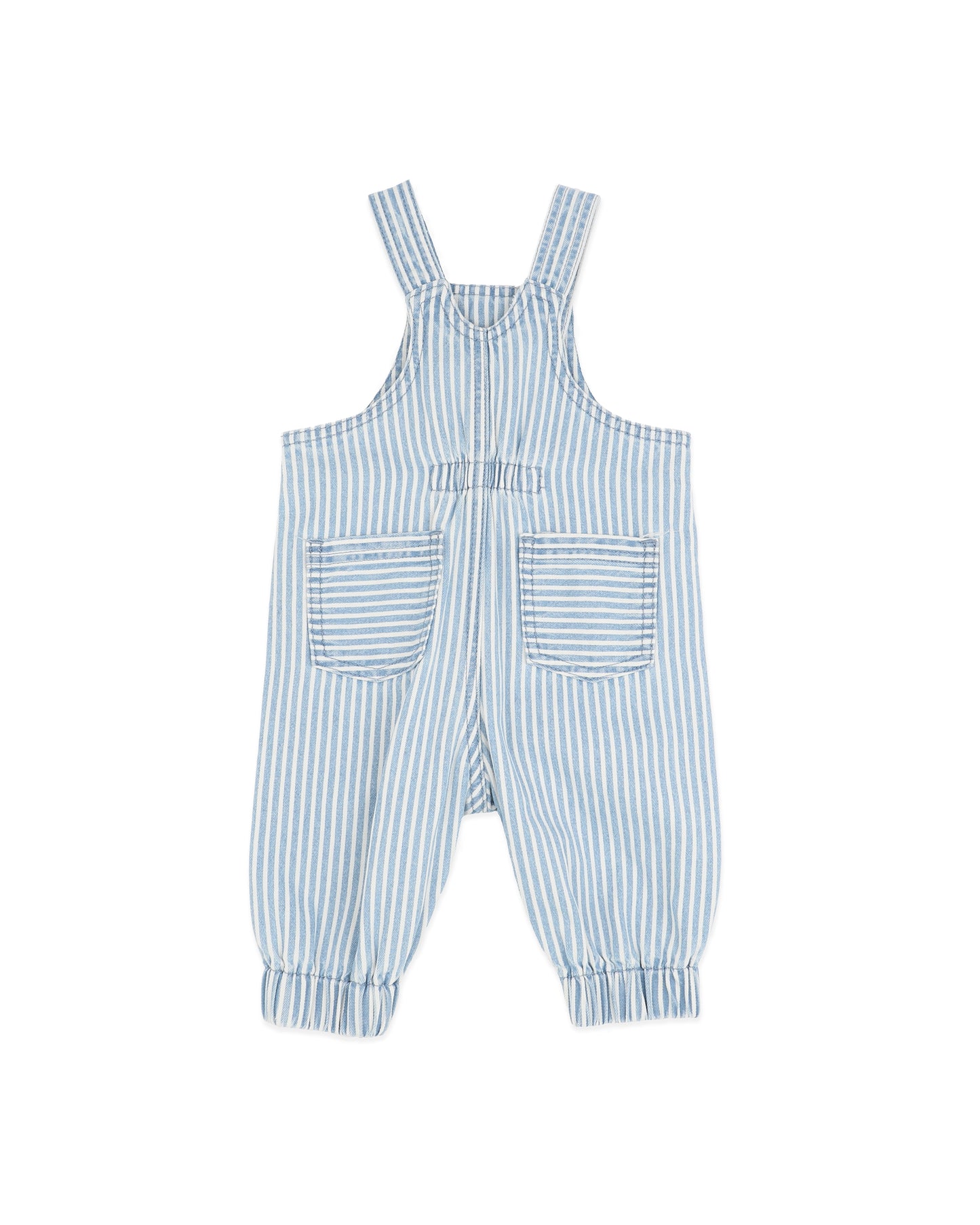 Winter Vacay Stripe Denim Overalls