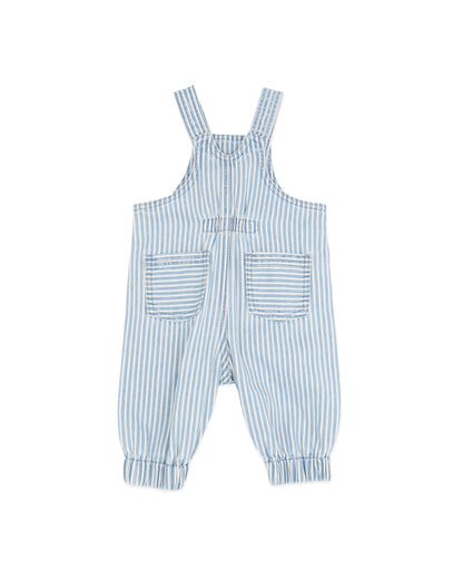 Winter Vacay Stripe Denim Overalls
