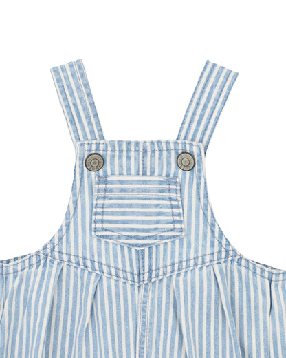 Winter Vacay Stripe Denim Overalls