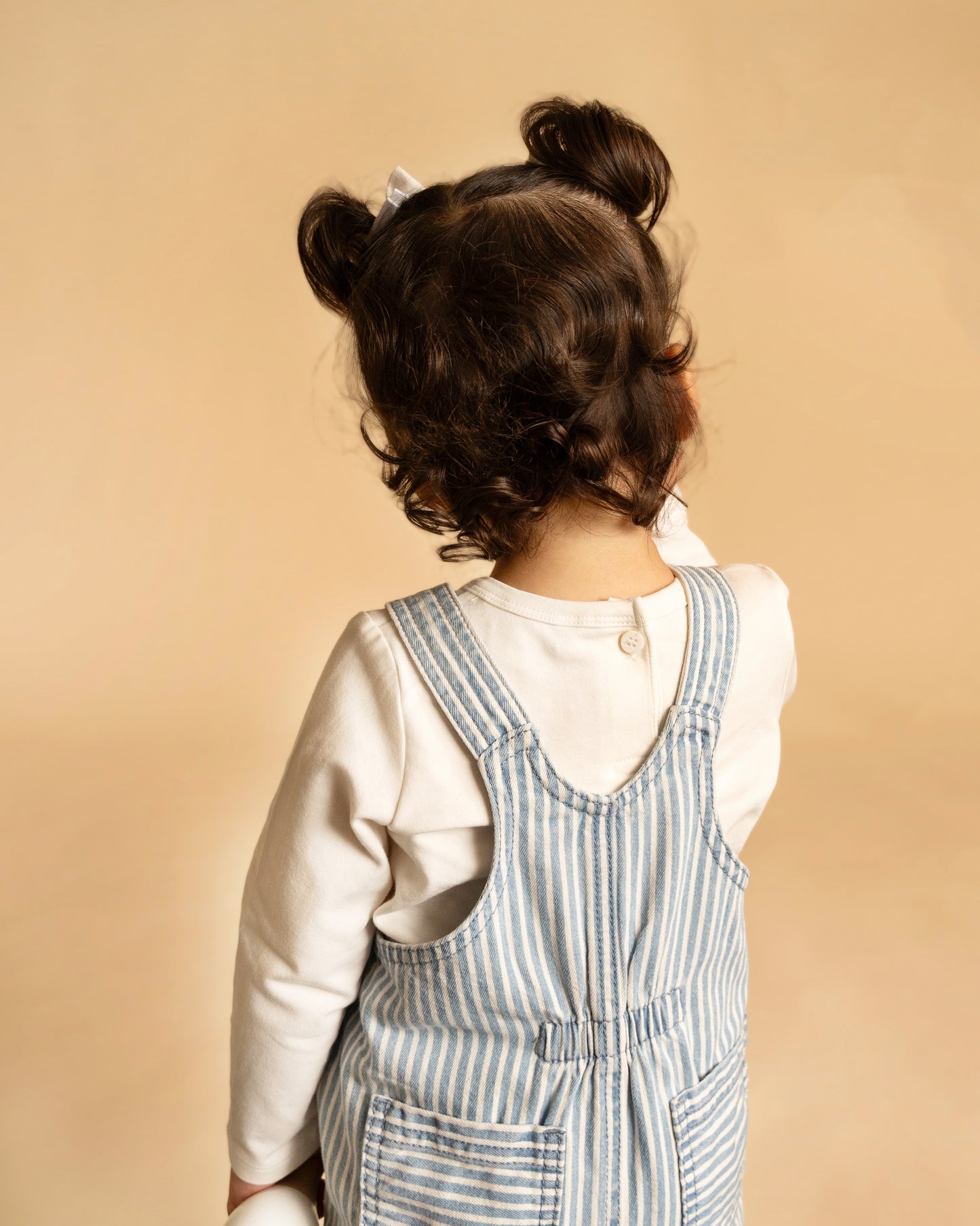 Winter Vacay Stripe Denim Overalls