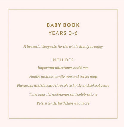 Baby Book Boxed - Rose