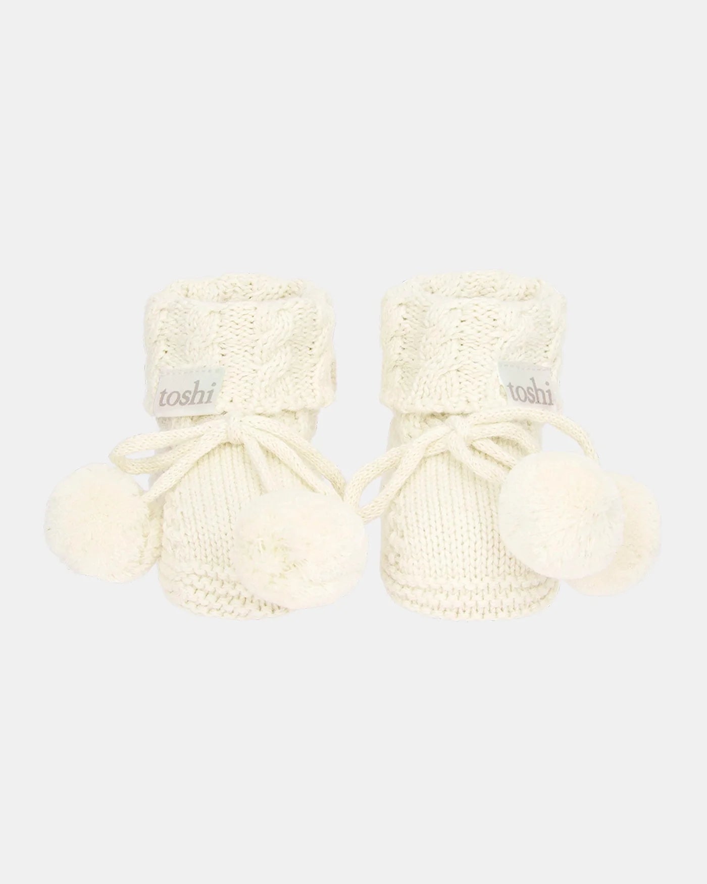 Organic Baby Booties - Cream