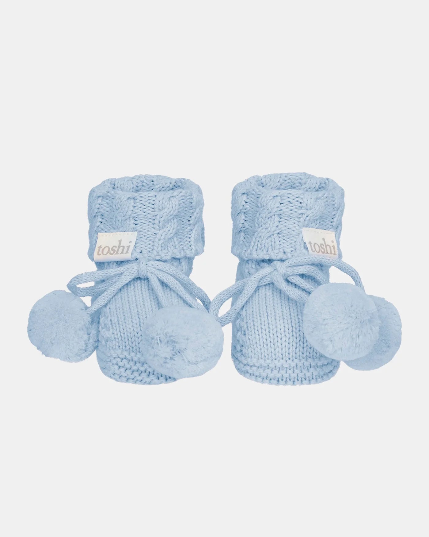 Organic Baby Booties - Bluebell