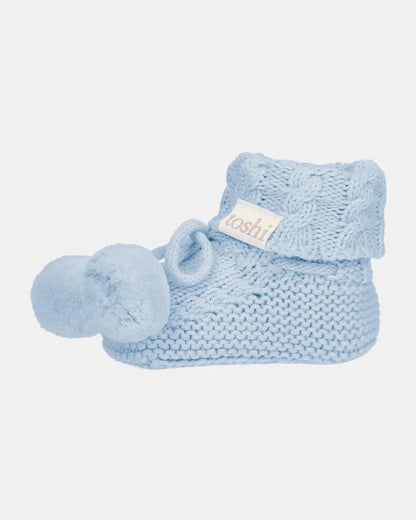 Organic Baby Booties - Bluebell
