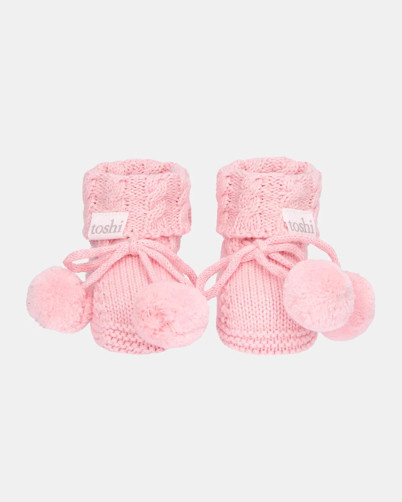 Organic Baby Booties - Misty Rose