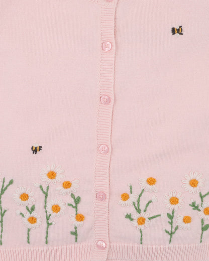 Tess Organic Hand Embroidered Cardigan