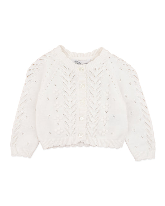 Organic Pointelle Cardi CLOUD (0000 - 5y)
