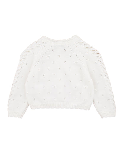 Organic Pointelle Cardi CLOUD (0000 - 5y)