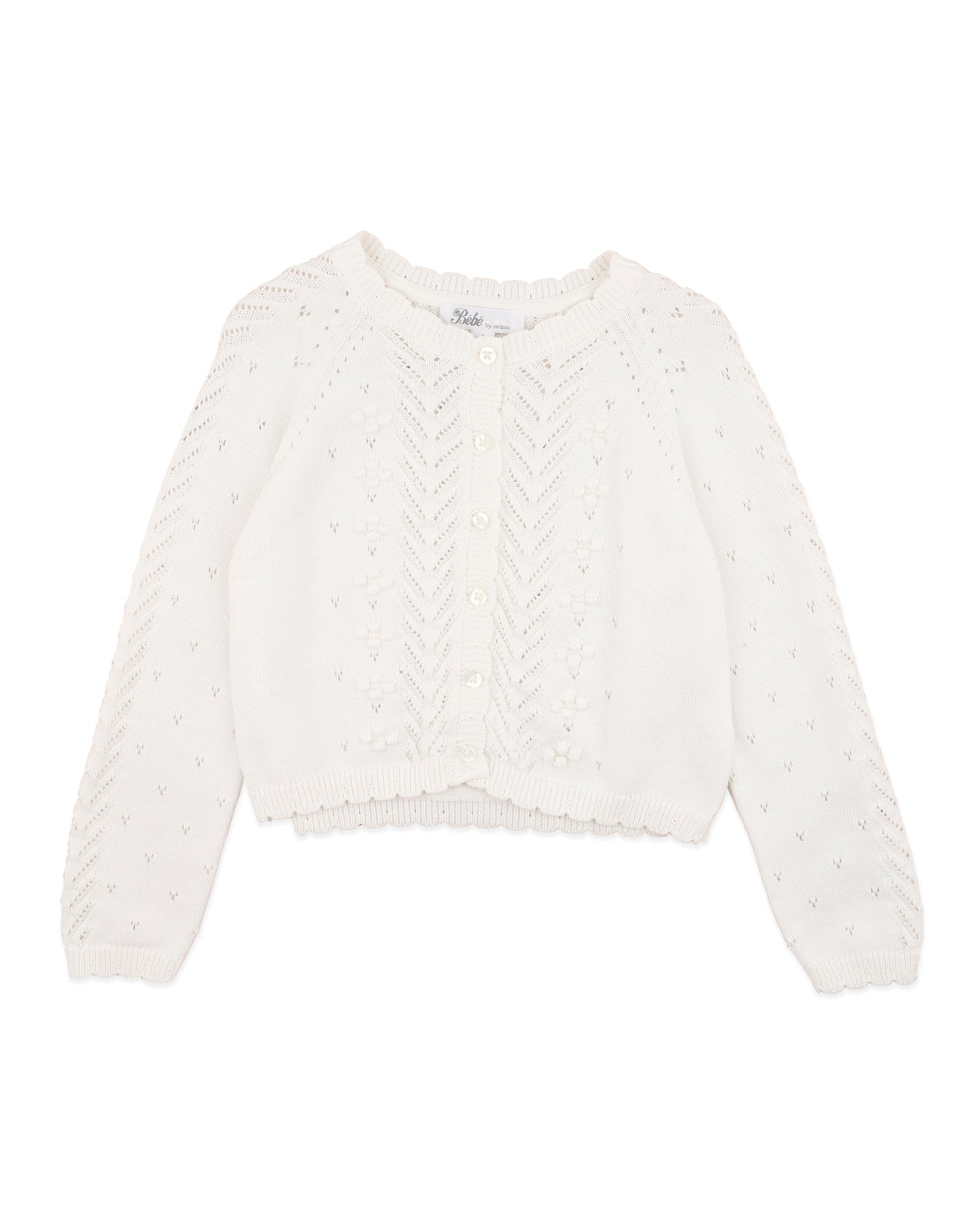 Organic Pointelle Cardi CLOUD (0000 - 5y)