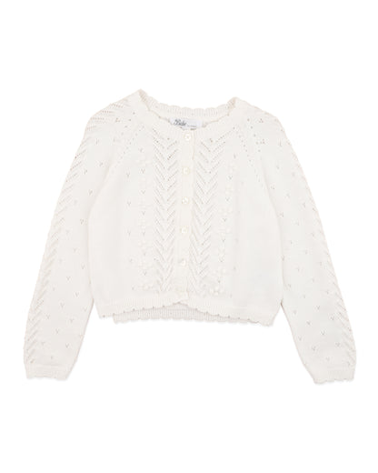 Organic Pointelle Cardi CLOUD (0000 - 5y)