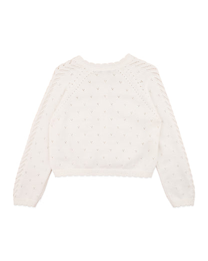 Organic Pointelle Cardi CLOUD (0000 - 5y)