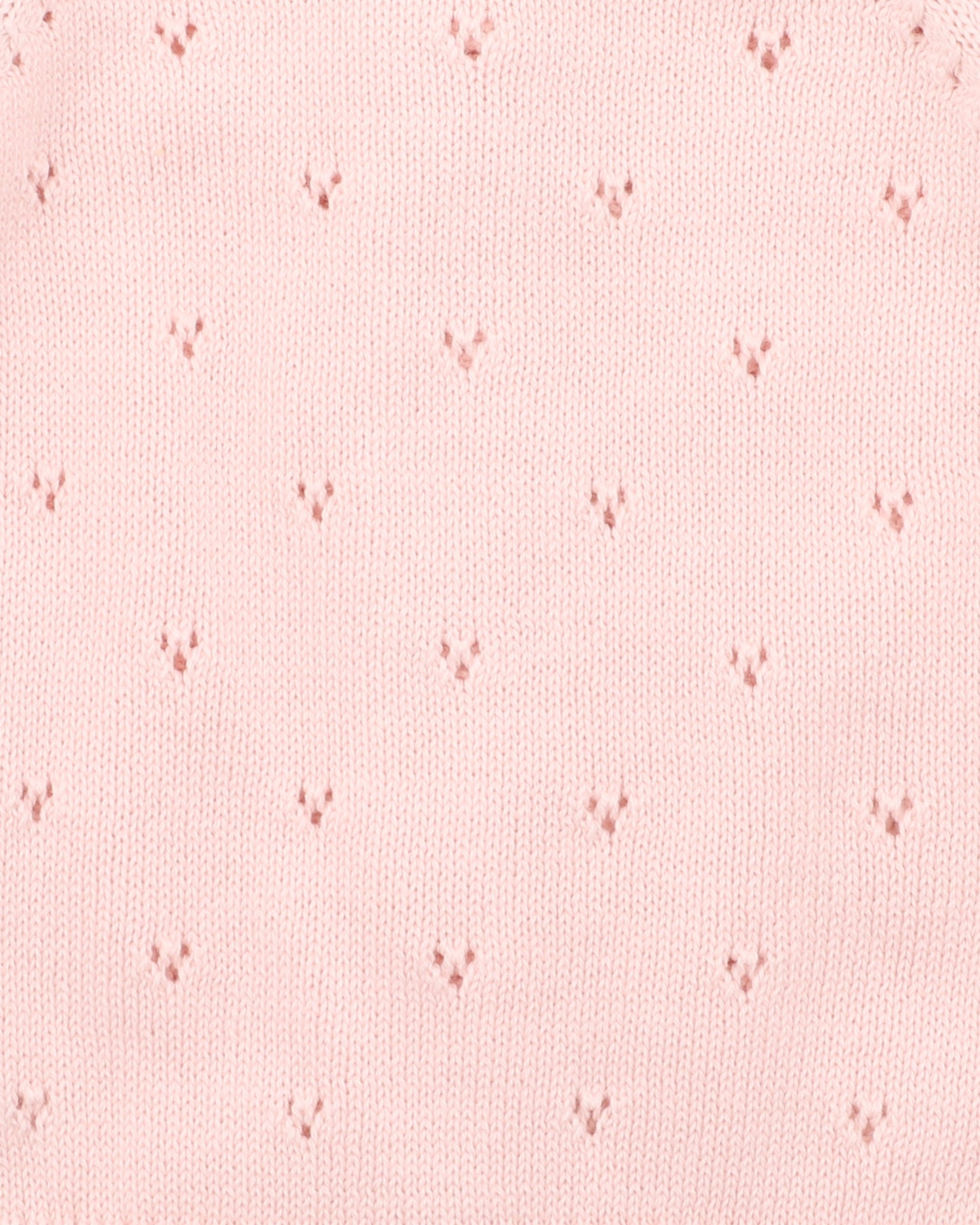 Organic Pointelle Cardi PALE PINK (0000 - 5y)