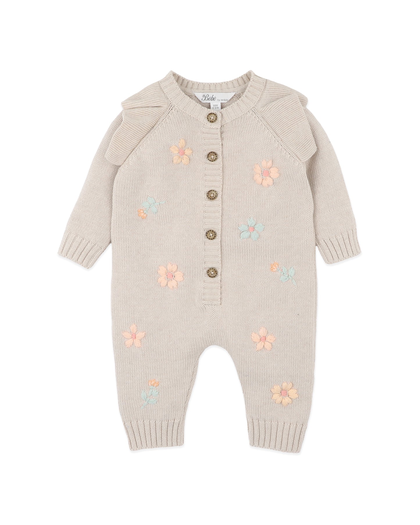 Fern Hand Emb. Knitted Romper
