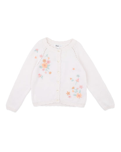 Fern Hand Emb. Organic Cardigan