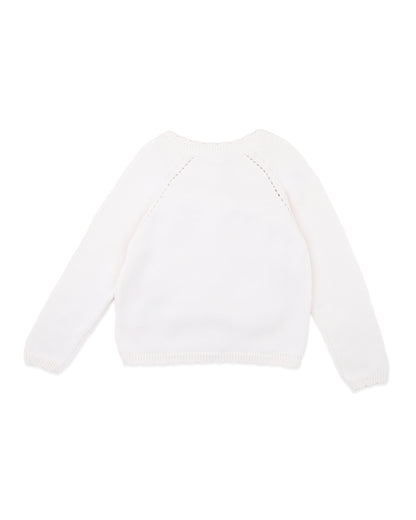 Fern Hand Emb. Organic Cardigan