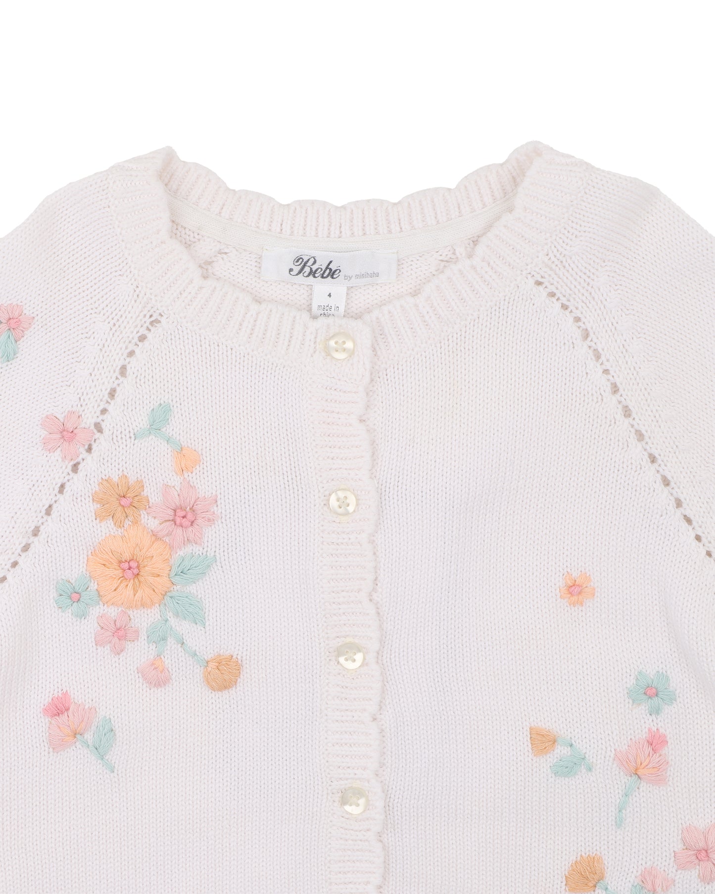 Fern Hand Emb. Organic Cardigan