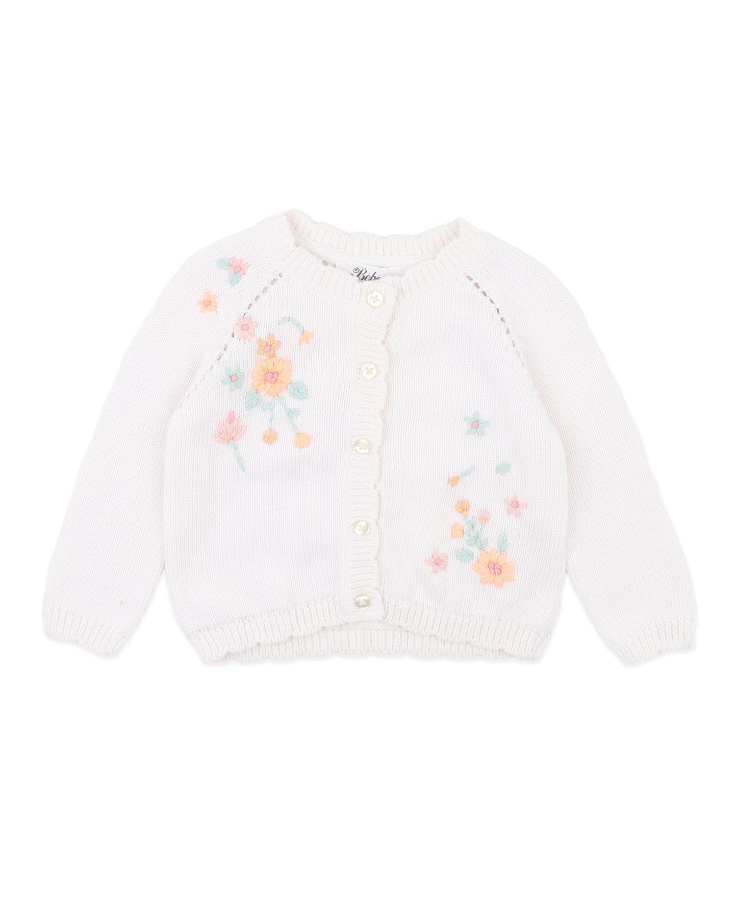 Fern Hand Emb. Organic Cardigan