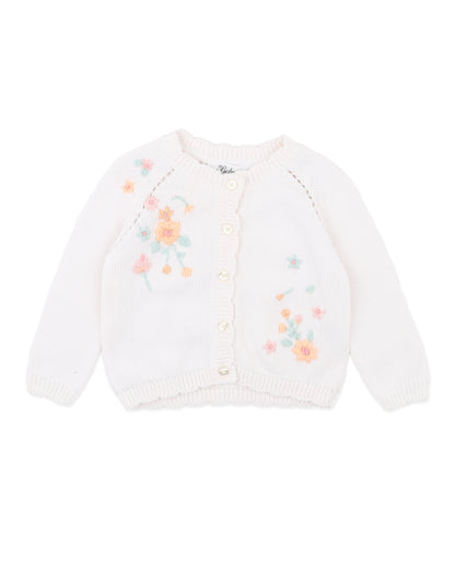 Fern Hand Emb. Organic Cardigan
