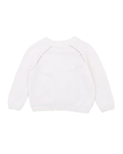 Fern Hand Emb. Organic Cardigan
