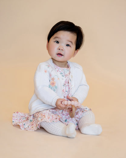 Fern Hand Emb. Organic Cardigan