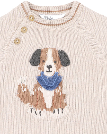 Otto Organic Knit Dog Romper