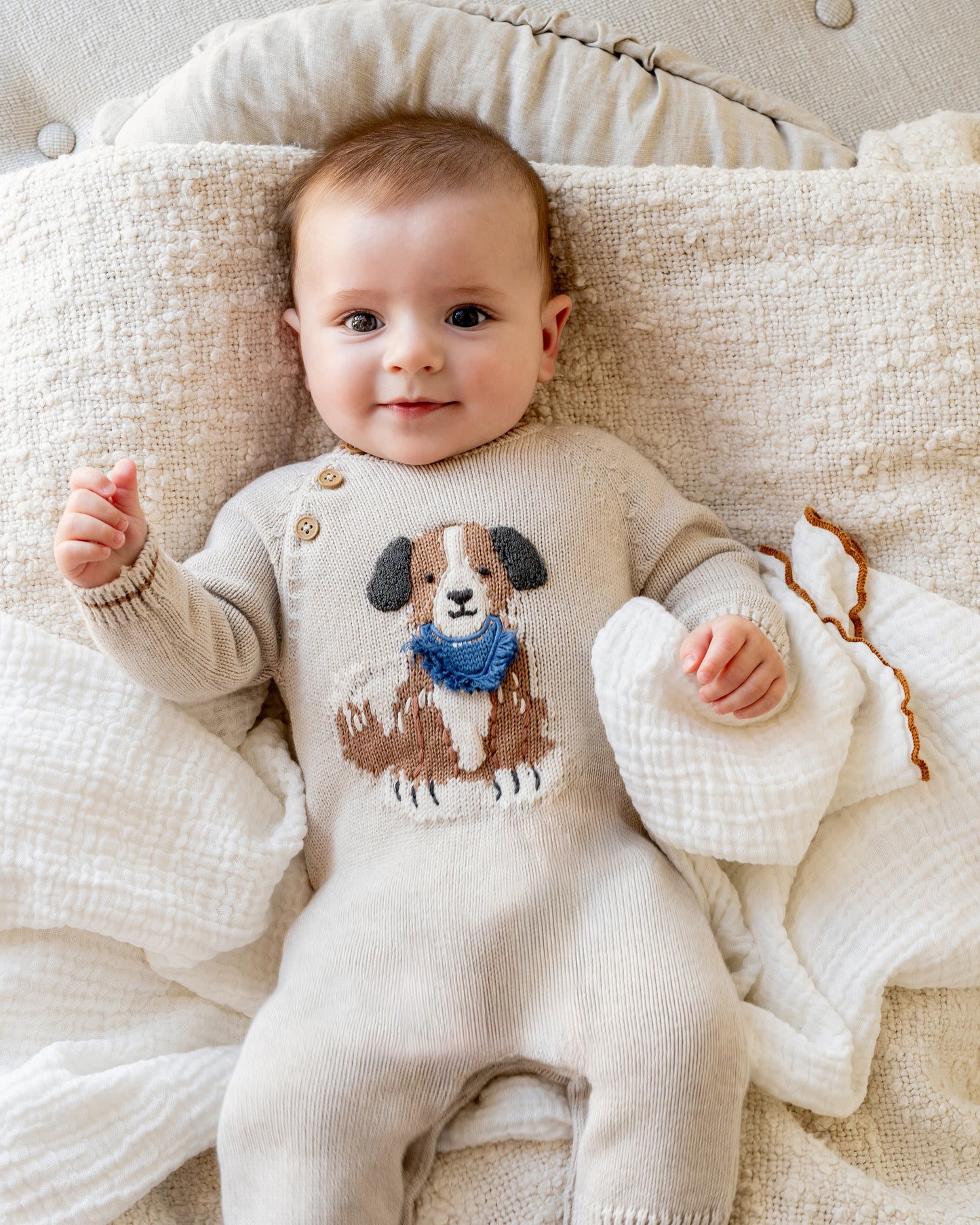 Otto Organic Knit Dog Romper