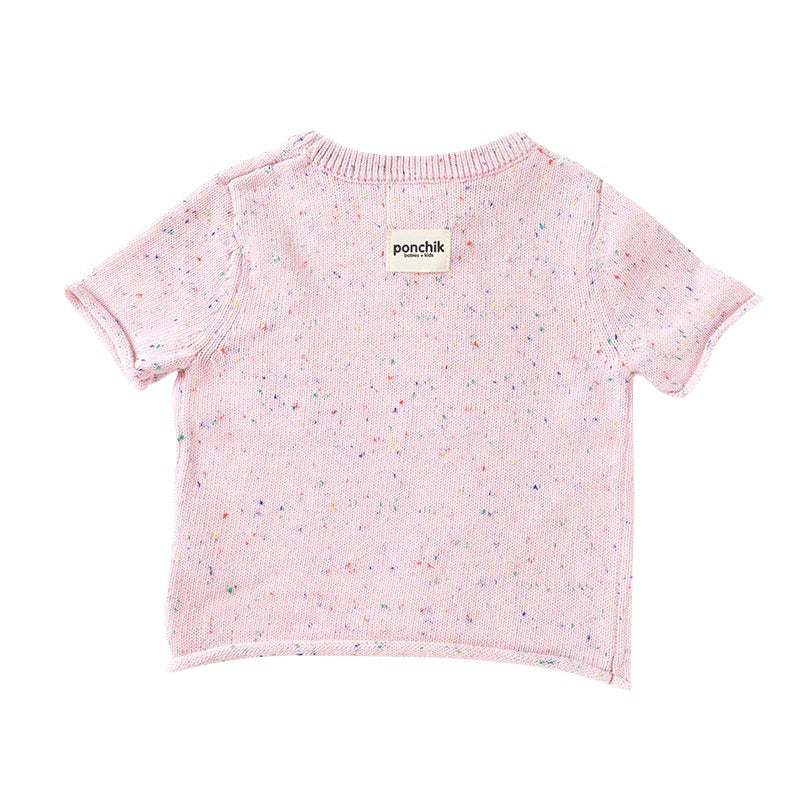 Knitted Tee - Fairy Floss Speckle