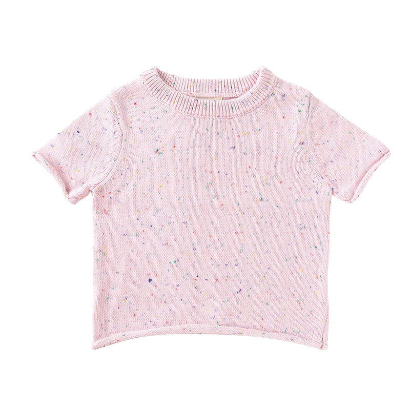 Knitted Tee - Fairy Floss Speckle