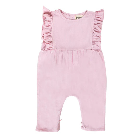 Ruffle Overall - Pink