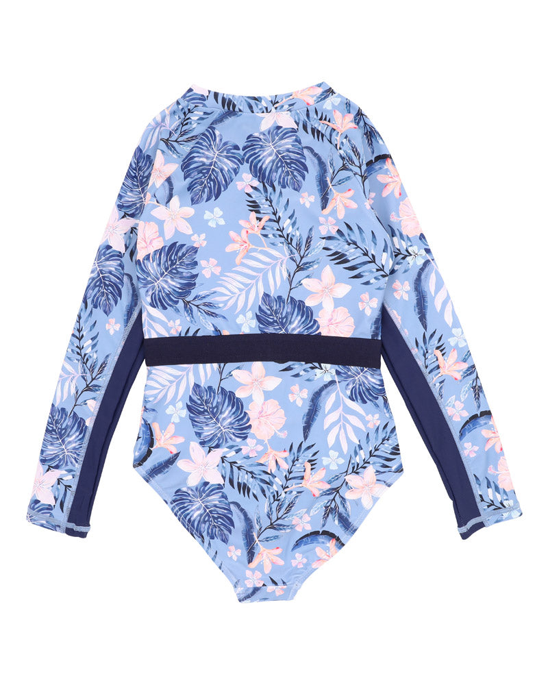 Skyler Print LS Sunsuit (8-14y)