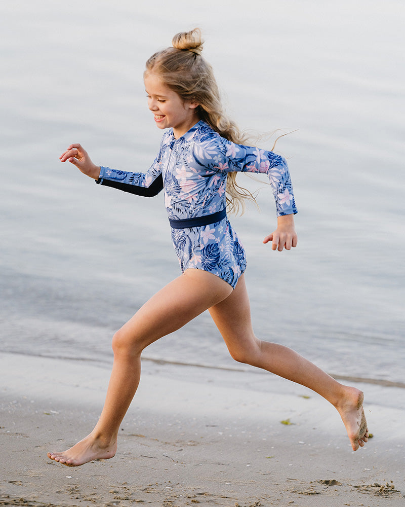 Skyler Print LS Sunsuit (8-14y)