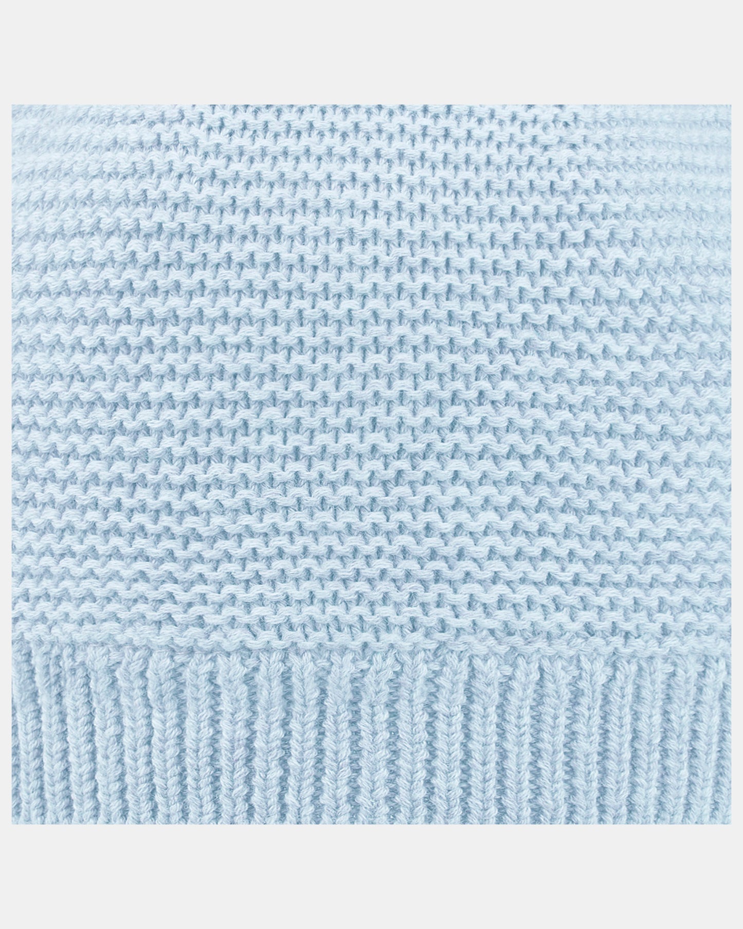 Organic Beanie - Snowy - Bluebird