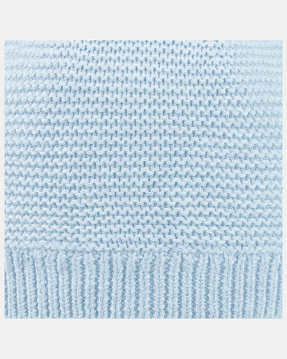 Organic Beanie - Snowy - Bluebird