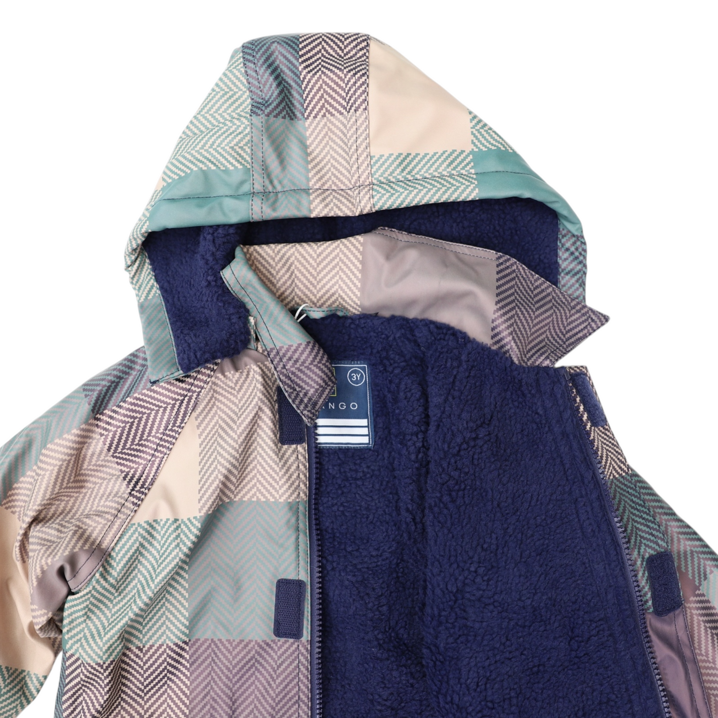 Sherpa Lined Check Raincoat - Green