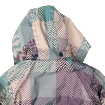 Sherpa Lined Check Raincoat - Green