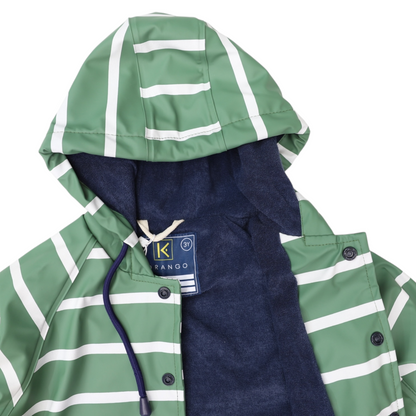 Colour Change Stripe Raincoat - Green