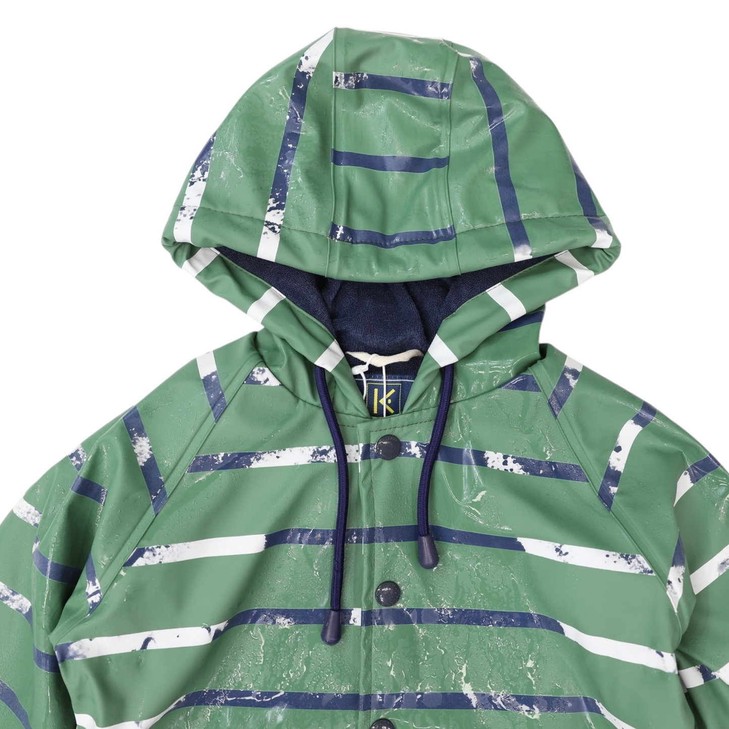 Colour Change Stripe Raincoat - Green