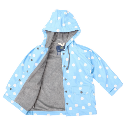 Colour Change Polkadot Raincoat - Blue