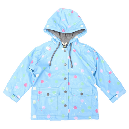 Colour Change Polkadot Raincoat - Blue