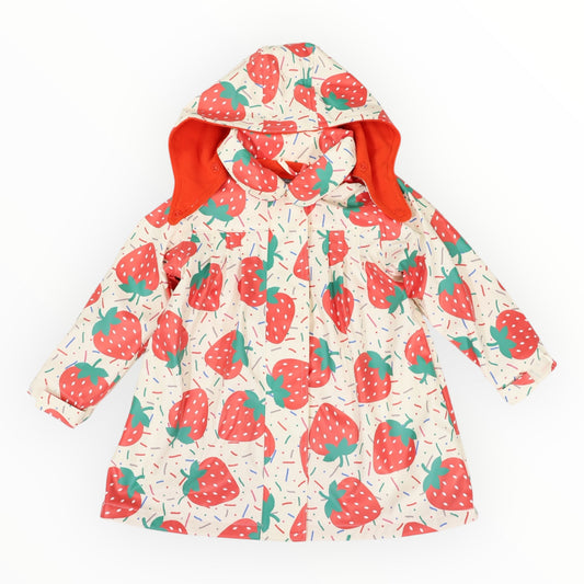 Strawberries & Sprinkles Raincoat - Cream