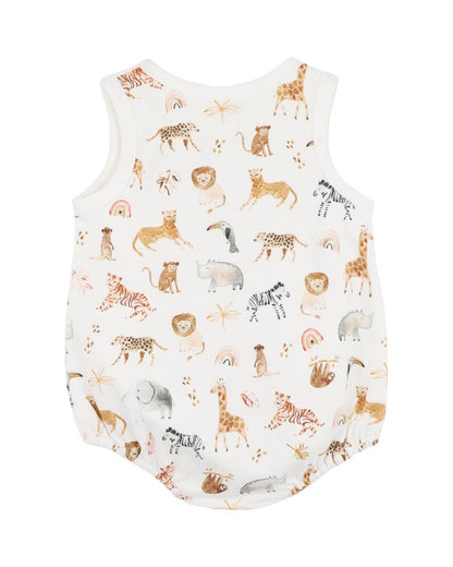 Billie Print Organic Button Front Bodysuit