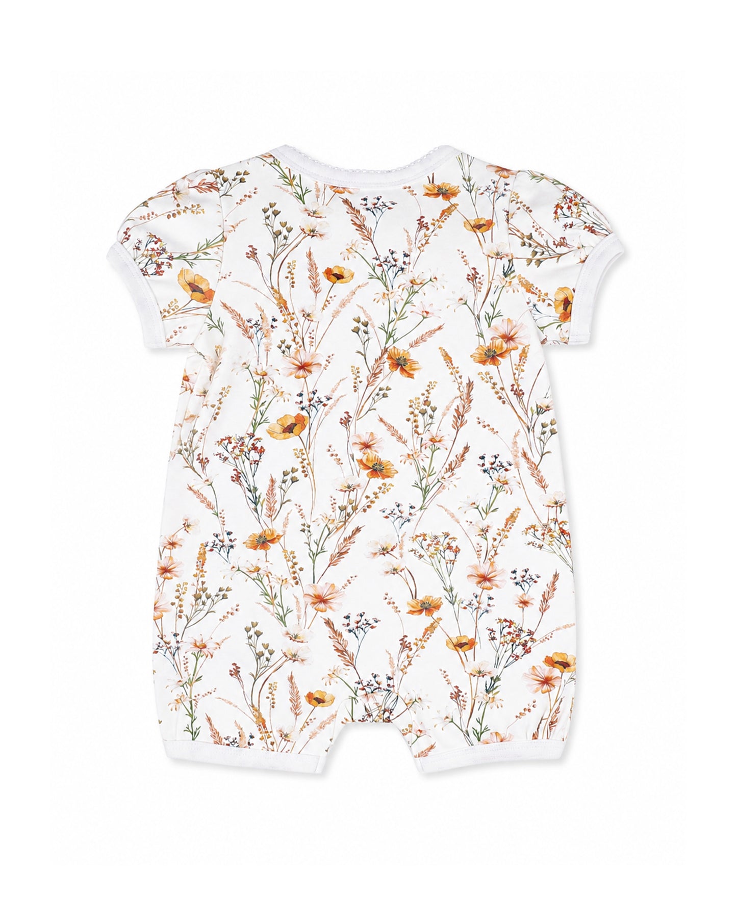Taylor Floral Organic SS Zip Romper