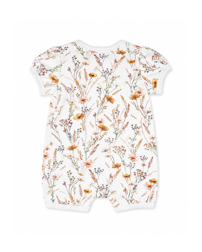 Taylor Floral Organic SS Zip Romper