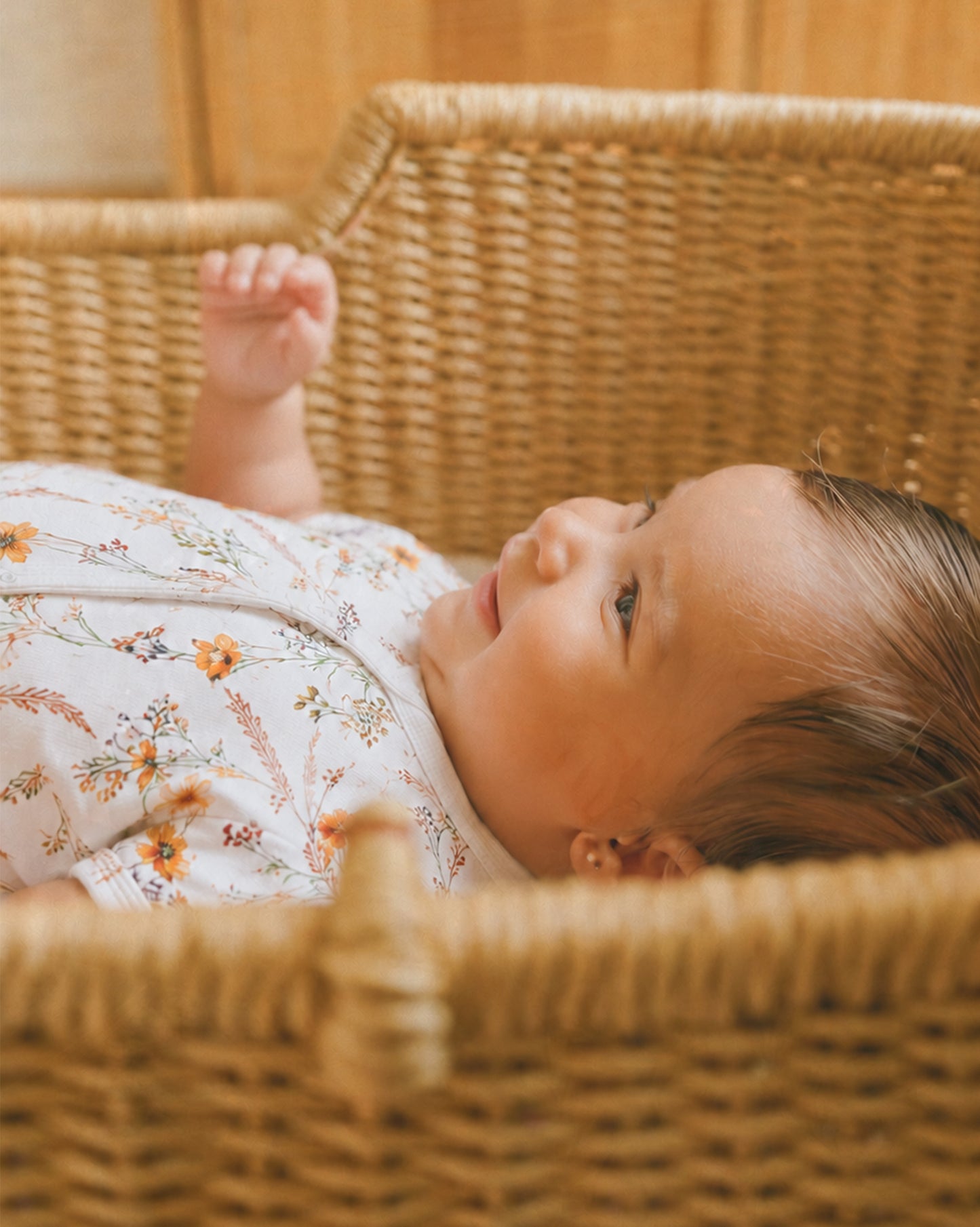Taylor Floral Organic SS Zip Romper