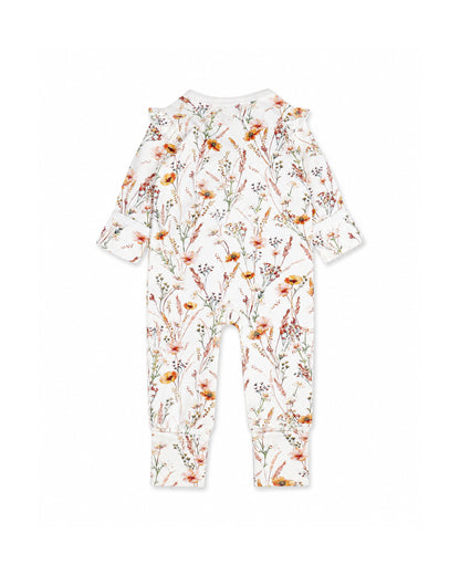 Taylor Floral Organic LS Zip Romper