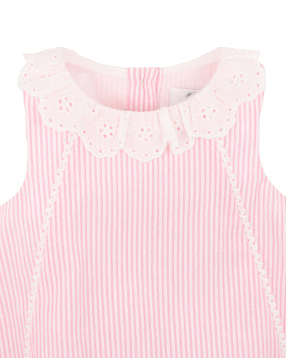 Willa Stripe Lace Collar Bodysuit